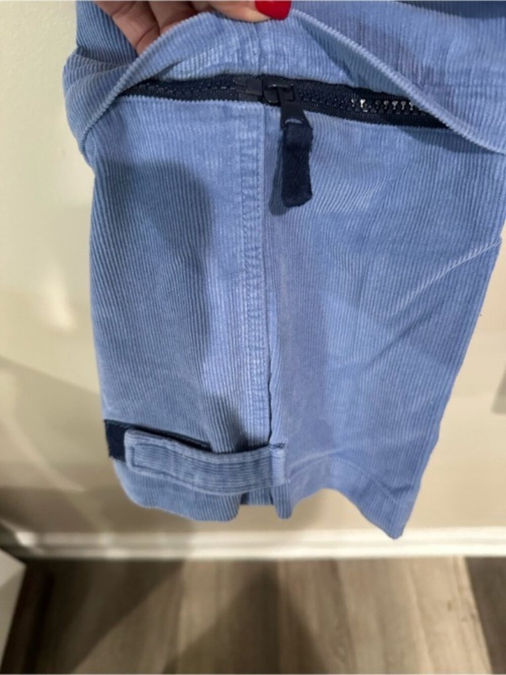Rave Convertible Corduroy Cargo Hiking Pants Blue Size L Gorpcore Y2K - Picture 9 of 13
